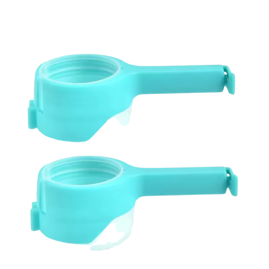 Clip sellador con tapa dosificadora