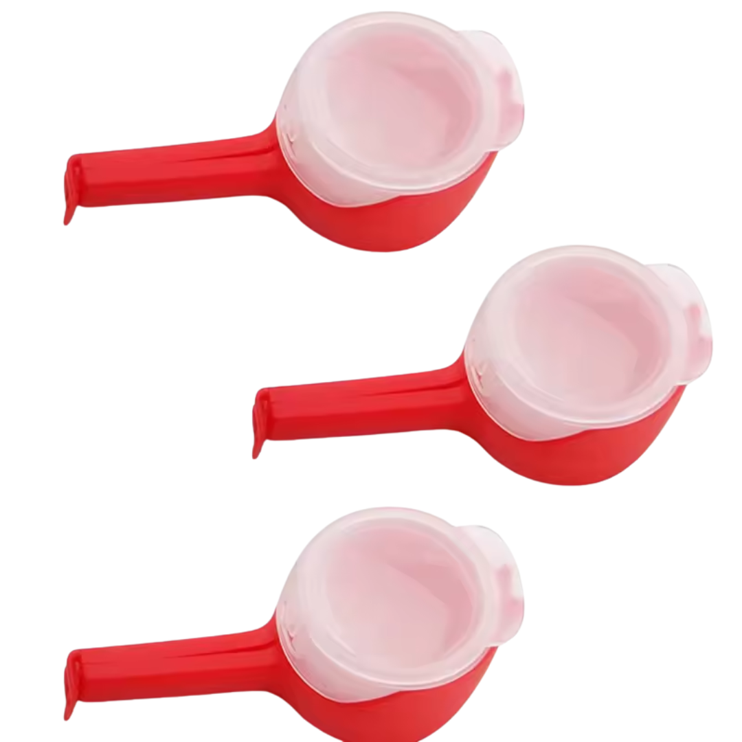 Clip sellador con tapa dosificadora