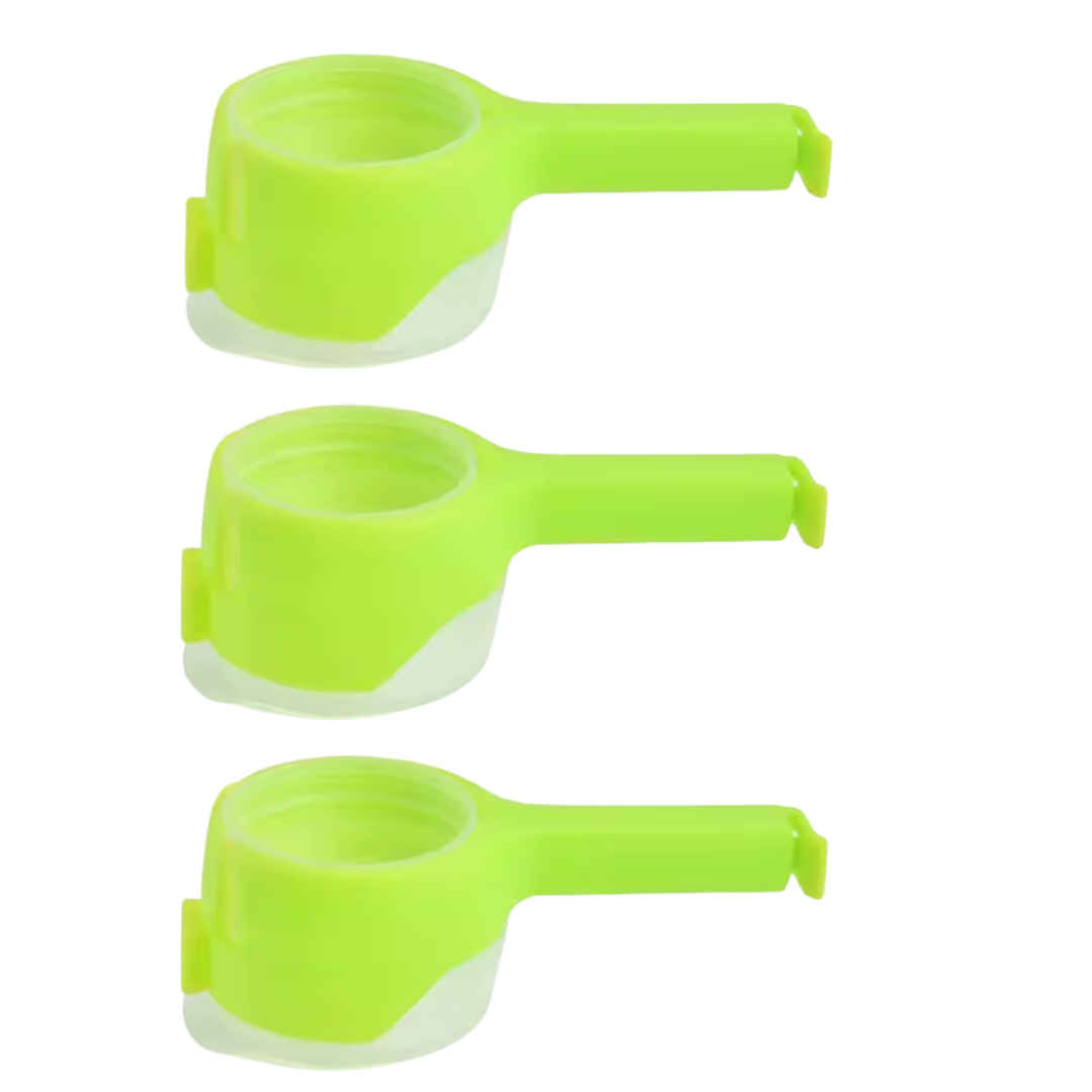 Clip sellador con tapa dosificadora